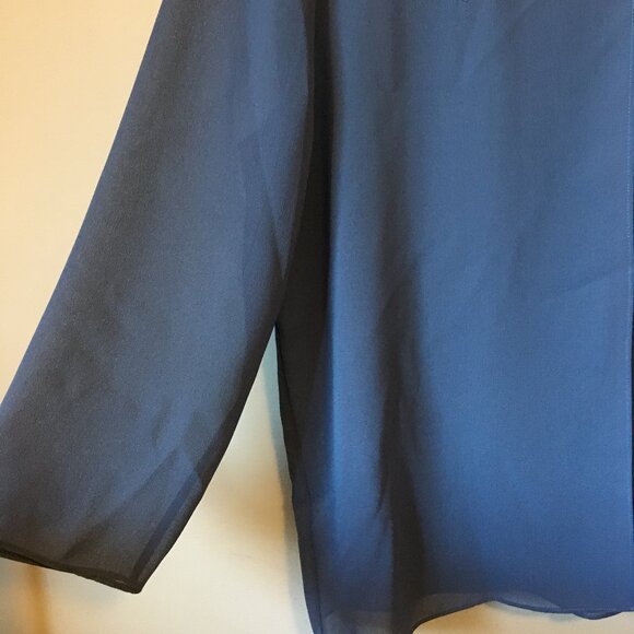 Art Nouveau Floral Embroidered Chiffon Open Blouse - Picture 5 of 15